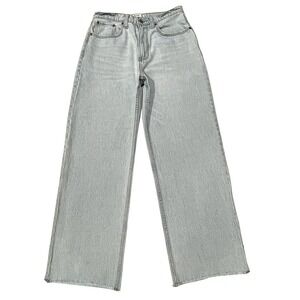 Abercrombie Fitch The Loose High Rise Raw‎ Hem Womens 28/6s Blue Relaxed Casual